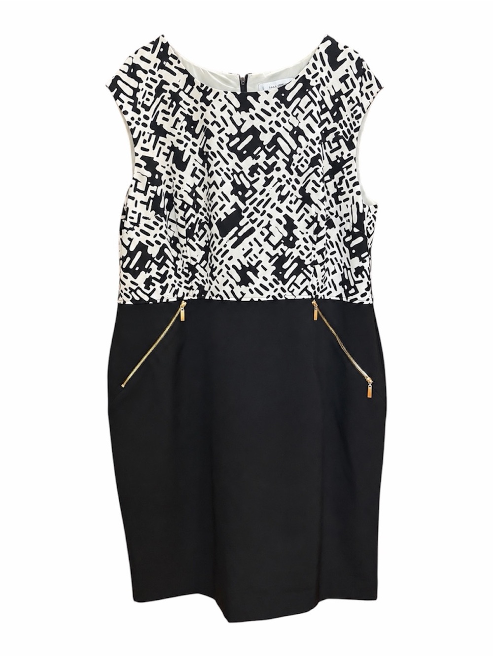Jones Studio | Black and White Printed Sheath Dress